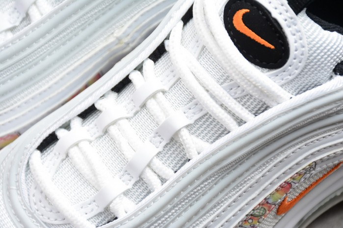 Nike womens Air Max 97 white-orange flower 921733-101