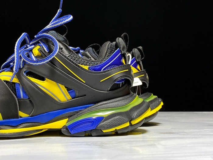 BL SNEAKER TESS.S.GOMMA BLACK FLUORESCENT YELLOW BLUE 542023 W1GB8 3443