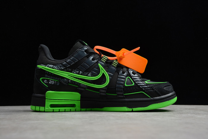OW x Nike Air Rubber Dunk “Green Strike” CU6015-001