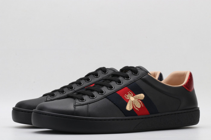 GC Ace Embroidered Low-Top Sneaker black with bee mens 431942-A38G0