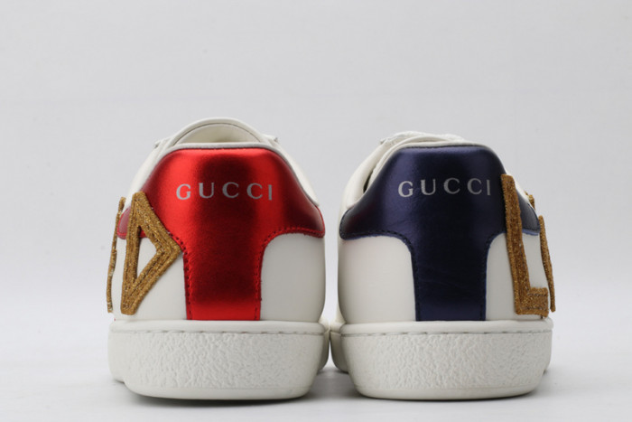 GC ACE EMBROIDERED LOW-TOP SNEAKER WITH LOVED womens 497090 DOPE0 9095
