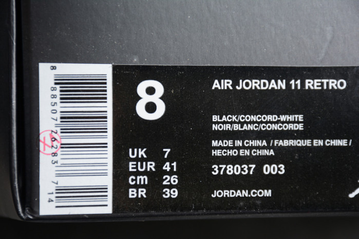 AIR JORDAN 11 RETRO "SPACE JAM 2016 RELEASE" mens 378037-003
