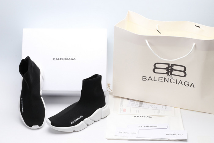 BL Stretch Mesh High Top Sneaker Black White