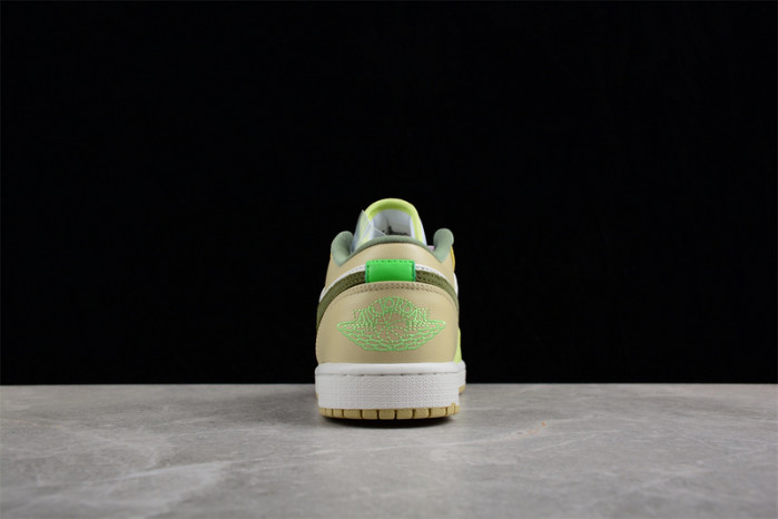 Air Jordan 1 Low Sail White Oil Green FD9906-131