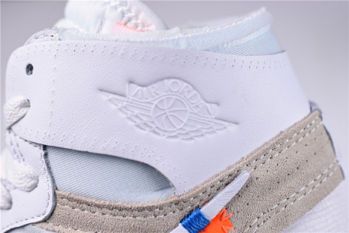 OW Air Jordan 1 Retro High White AQ0818-100