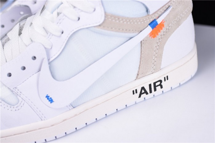 OW Air Jordan 1 Retro High White AQ0818-100